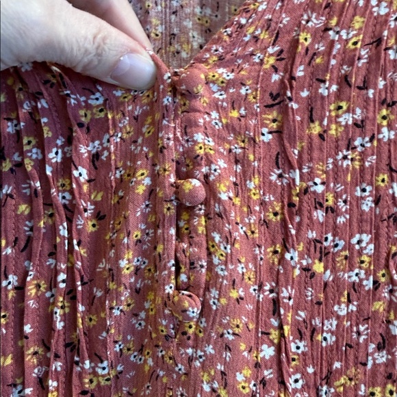 Fat Face Maye Sunshine Mauve Ditsy Floral Long Sleeve Prairie Dress Size 10 - Picture 8 of 16